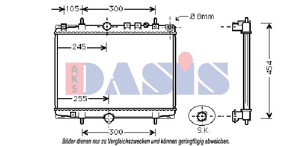 AKS DASIS Radiators, Motora dzesēšanas sistēma 060006N